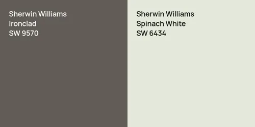 SW 9570 Ironclad vs SW 6434 Spinach White