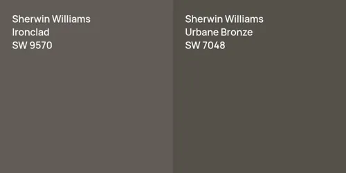 SW 9570 Ironclad vs SW 7048 Urbane Bronze