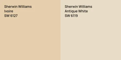 SW 6127 Ivoire vs SW 6119 Antique White