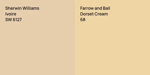 SW 6127 Ivoire vs 68 Dorset Cream