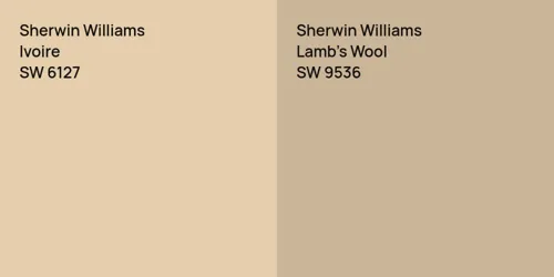 SW 6127 Ivoire vs SW 9536 Lamb's Wool