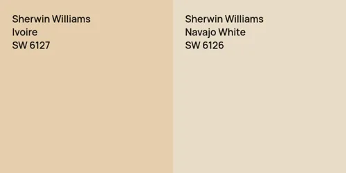 SW 6127 Ivoire vs SW 6126 Navajo White