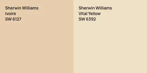 SW 6127 Ivoire vs SW 6392 Vital Yellow