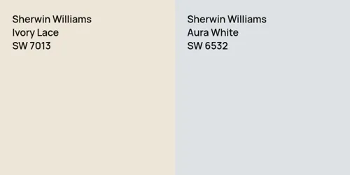 SW 7013 Ivory Lace vs SW 6532 Aura White