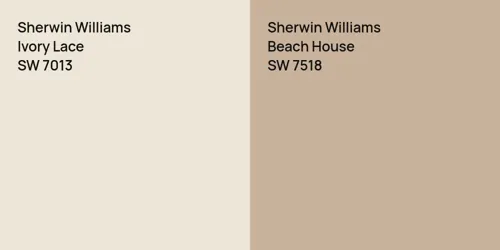 SW 7013 Ivory Lace vs SW 7518 Beach House