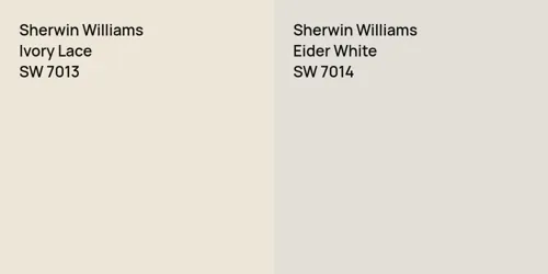 SW 7013 Ivory Lace vs SW 7014 Eider White