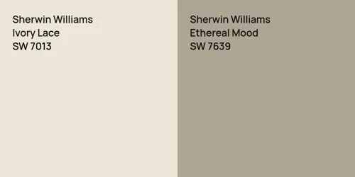 SW 7013 Ivory Lace vs SW 7639 Ethereal Mood