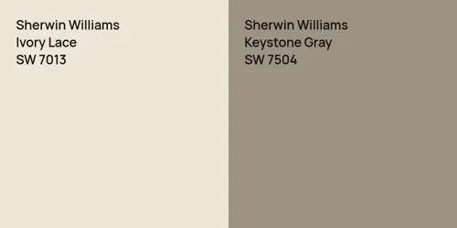 SW 7013 Ivory Lace vs SW 7504 Keystone Gray