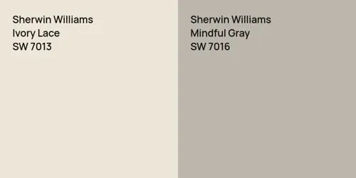 SW 7013 Ivory Lace vs SW 7016 Mindful Gray