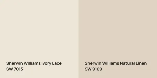 SW 7013 Ivory Lace vs SW 9109 Natural Linen