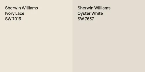 SW 7013 Ivory Lace vs SW 7637 Oyster White