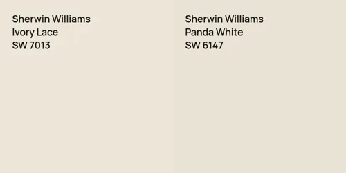 SW 7013 Ivory Lace vs SW 6147 Panda White