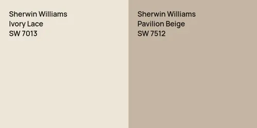 SW 7013 Ivory Lace vs SW 7512 Pavilion Beige