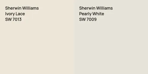 SW 7013 Ivory Lace vs SW 7009 Pearly White