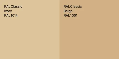 RAL 1014  Ivory vs RAL 1001  Beige