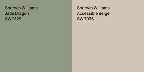 SW 9129 Jade Dragon vs SW 7036 Accessible Beige