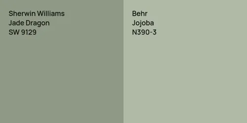 SW 9129 Jade Dragon vs N390-3 Jojoba