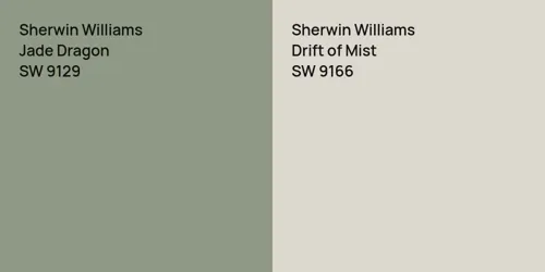 SW 9129 Jade Dragon vs SW 9166 Drift of Mist