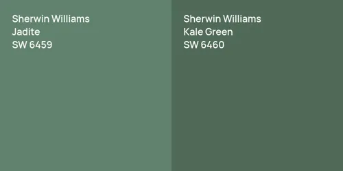 SW 6459 Jadite vs SW 6460 Kale Green