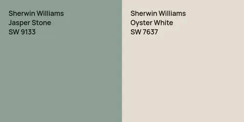 SW 9133 Jasper Stone vs SW 7637 Oyster White