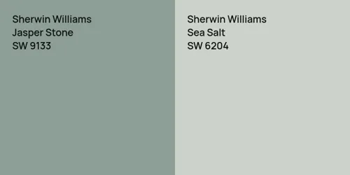 SW 9133 Jasper Stone vs SW 6204 Sea Salt