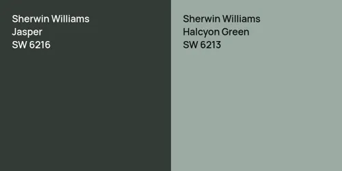 SW 6216 Jasper vs SW 6213 Halcyon Green