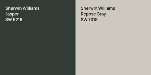 SW 6216 Jasper vs SW 7015 Repose Gray