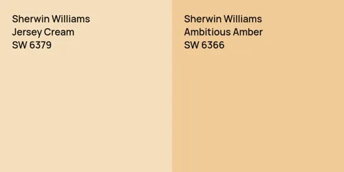 SW 6379 Jersey Cream vs SW 6366 Ambitious Amber