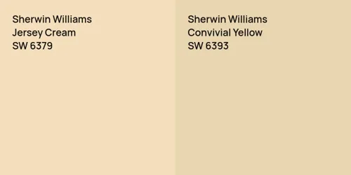 SW 6379 Jersey Cream vs SW 6393 Convivial Yellow