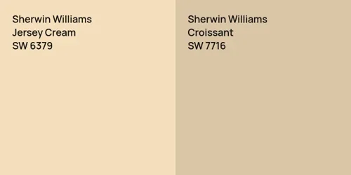 SW 6379 Jersey Cream vs SW 7716 Croissant