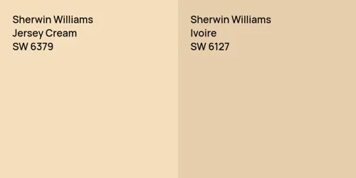 SW 6379 Jersey Cream vs SW 6127 Ivoire