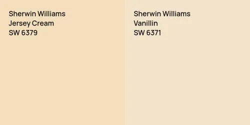 SW 6379 Jersey Cream vs SW 6371 Vanillin