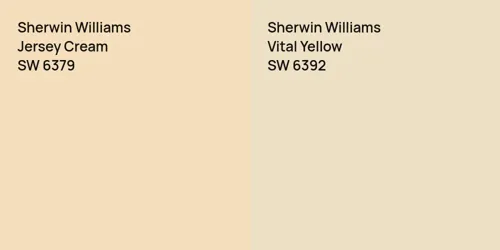 SW 6379 Jersey Cream vs SW 6392 Vital Yellow