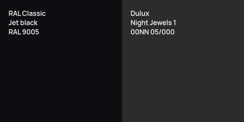 RAL 9005  Jet black vs 00NN 05/000 Night Jewels 1