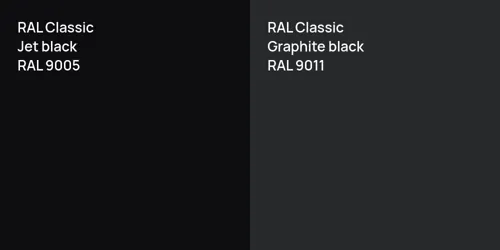 RAL 9005  Jet black vs RAL 9011  Graphite black