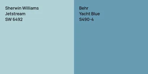 SW 6492 Jetstream vs S490-4 Yacht Blue