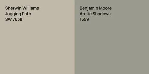 SW 7638 Jogging Path vs 1559 Arctic Shadows