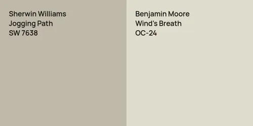 SW 7638 Jogging Path vs OC-24 Wind's Breath