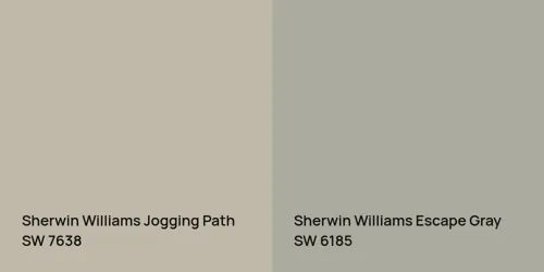 SW 7638 Jogging Path vs SW 6185 Escape Gray