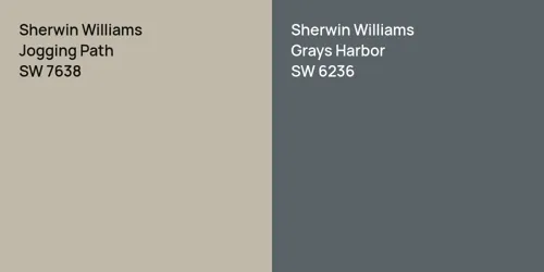 SW 7638 Jogging Path vs SW 6236 Grays Harbor