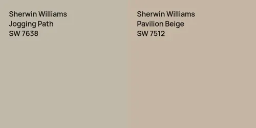 SW 7638 Jogging Path vs SW 7512 Pavilion Beige