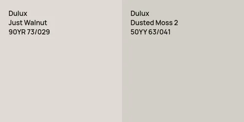 90YR 73/029 Just Walnut vs 50YY 63/041 Dusted Moss 2