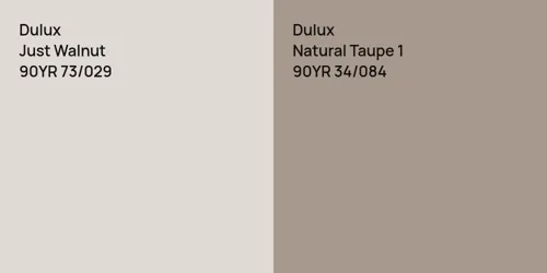 90YR 73/029 Just Walnut vs 90YR 34/084 Natural Taupe 1