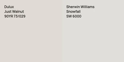 90YR 73/029 Just Walnut vs SW 6000 Snowfall