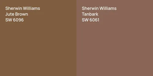 SW 6096 Jute Brown vs SW 6061 Tanbark