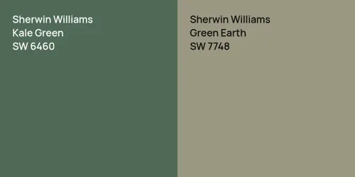 SW 6460 Kale Green vs SW 7748 Green Earth