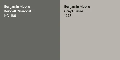 HC-166 Kendall Charcoal vs 1473 Gray Huskie