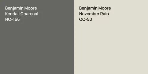 HC-166 Kendall Charcoal vs OC-50 November Rain