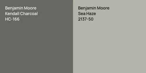 HC-166 Kendall Charcoal vs 2137-50 Sea Haze