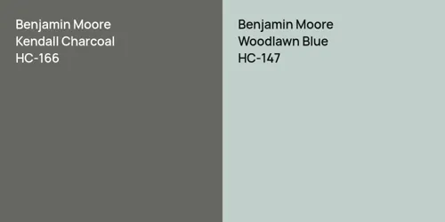 HC-166 Kendall Charcoal vs HC-147 Woodlawn Blue